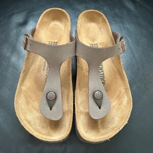 Birkenstock sandal size 37 thong type sandal brown